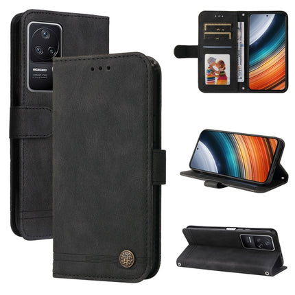 Skin Feel Life Tree Metal Button Leather Case, For Xiaomi Redmi K40S / Poco F4, For Xiaomi Redmi Note 11T Pro/Poco X4 GT