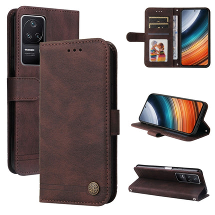 Skin Feel Life Tree Metal Button Leather Case, For Xiaomi Redmi K40S / Poco F4, For Xiaomi Redmi Note 11T Pro/Poco X4 GT