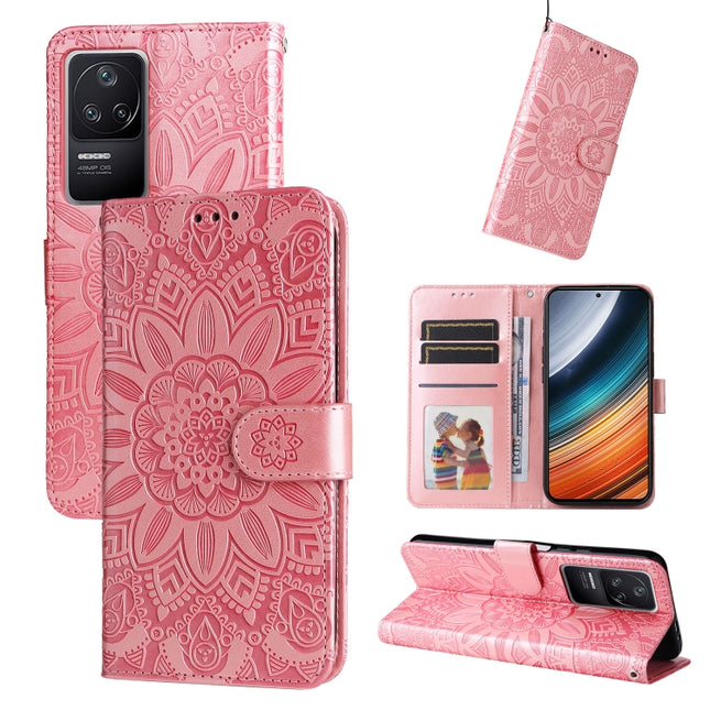 Embossed Sunflower Leather Phone Case, For Xiaomi Redmi K40S / Poco F4, For Xiaomi Redmi Note 11T Pro/Poco X4 GT, For Infinix Hot 12, For Infinix Hot 12 Play