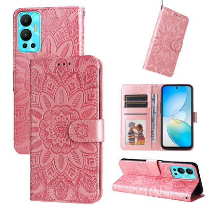 Embossed Sunflower Leather Phone Case, For Xiaomi Redmi K40S / Poco F4, For Xiaomi Redmi Note 11T Pro/Poco X4 GT, For Infinix Hot 12, For Infinix Hot 12 Play