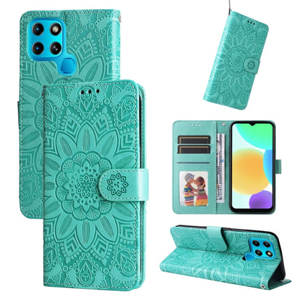 Embossed Sunflower Leather Phone Case, For Infinix Smart 6
