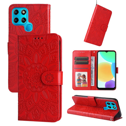 Embossed Sunflower Leather Phone Case, For Infinix Smart 6