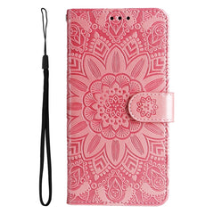 Embossed Sunflower Leather Phone Case, For iPhone 14, For iPhone 14 Plus, For iPhone 14 Pro, For iPhone 14 Pro Max