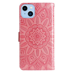 Embossed Sunflower Leather Phone Case, For iPhone 14, For iPhone 14 Plus, For iPhone 14 Pro, For iPhone 14 Pro Max