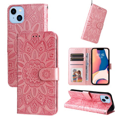Embossed Sunflower Leather Phone Case