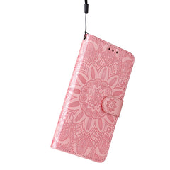 Embossed Sunflower Leather Phone Case, For iPhone 14, For iPhone 14 Plus, For iPhone 14 Pro, For iPhone 14 Pro Max