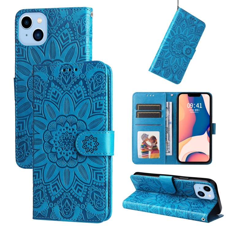 Embossed Sunflower Leather Phone Case