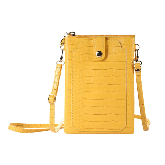Stone Texture Card Holder Mobile Phone Bag, with Short Strap, with Long Strap, Zipper with Long Strap