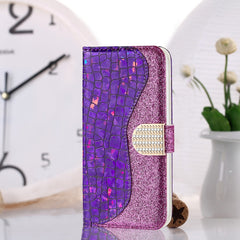 Laser Glitter Powder Matching Crocodile Texture Leather Phone Case, For iPhone 14 Pro Max, For iPhone 14 Pro, For iPhone 14 Max, For iPhone 14