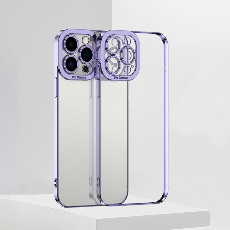 Electroplating High Transparent TPU Phone Case, For iPhone 14, For iPhone 14 Plus, For iPhone 14 Pro