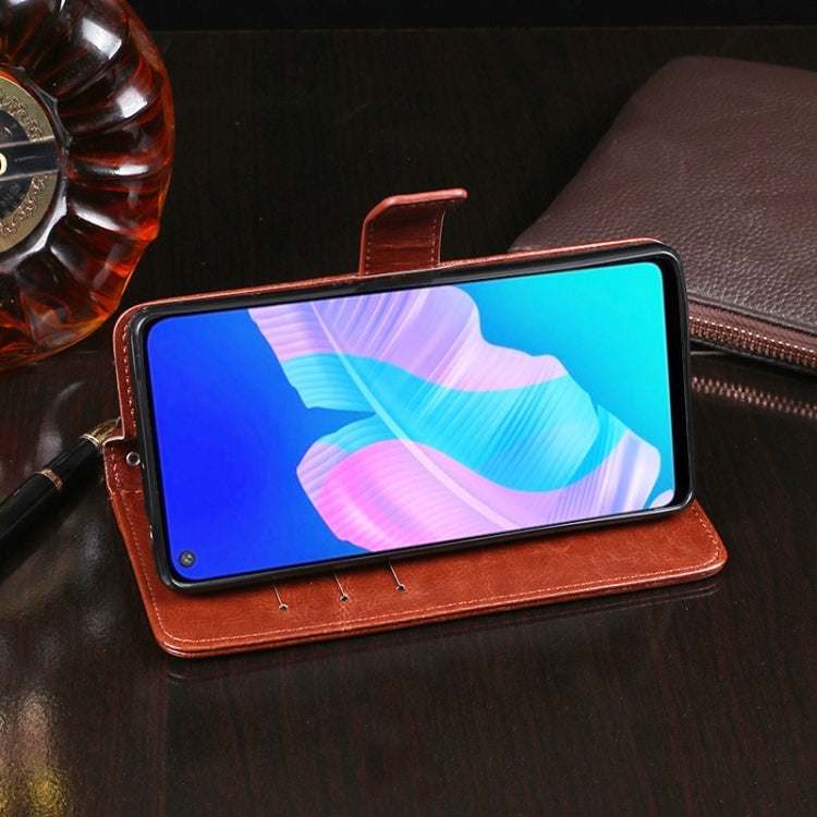 idewei Crazy Horse Texture Horizontal Flip Leather Case with Holder & Card Slots & Wallet, For Huawei P40 Lite E, For OPPO Realme C3, For Xiaomi Redmi Note 9 Pro