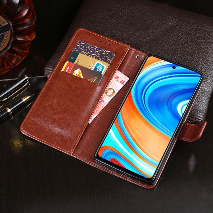idewei Crazy Horse Texture Horizontal Flip Leather Case with Holder & Card Slots & Wallet, For Xiaomi Redmi Note 9 Pro Max, For Galaxy A11, For Galaxy M31