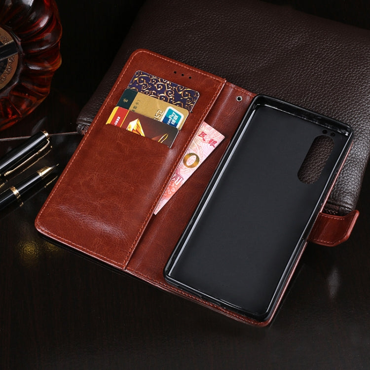 idewei Crazy Horse Texture Horizontal Flip Leather Case with Holder & Card Slots & Wallet, For Sony Xperia 1 II, For Sony Xperia 10 II, For Vivo Z6
