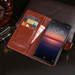 idewei Crazy Horse Texture Horizontal Flip Leather Case with Holder & Card Slots & Wallet, For Sony Xperia 1 II, For Sony Xperia 10 II, For Vivo Z6