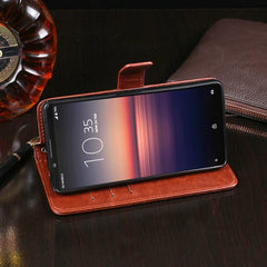 idewei Crazy Horse Texture Horizontal Flip Leather Case with Holder & Card Slots & Wallet, For Sony Xperia 1 II, For Sony Xperia 10 II, For Vivo Z6