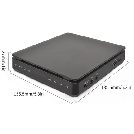 Kecag KC-708 Portable Retro Disc Album CD Player, Disc Album CD Player(Black)