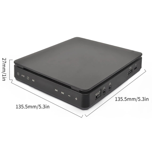 Kecag KC-708 Portable Retro Disc Album CD Player, Disc Album CD Player(Black)