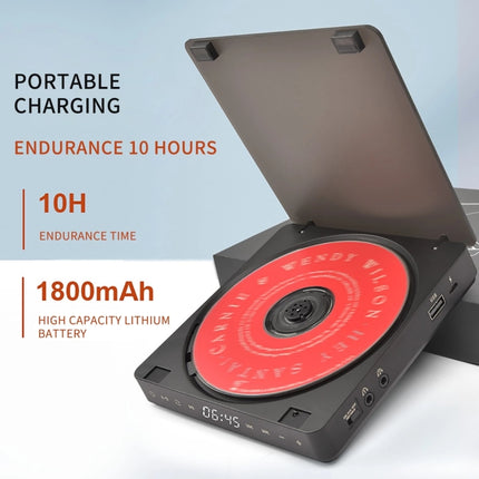 Kecag KC-708 Portable Retro Disc Album CD Player, Disc Album CD Player(Black)