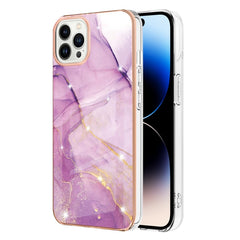 Electroplating Marble Pattern Dual-side IMD TPU Shockproof Phone Case, For iPhone 14, For iPhone 14 Pro, For iPhone 14 Plus, For iPhone 14 Pro Max