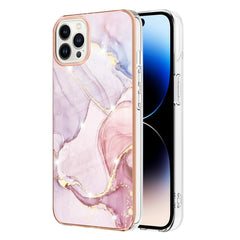 Electroplating Marble Pattern Dual-side IMD TPU Shockproof Phone Case, For iPhone 14, For iPhone 14 Pro, For iPhone 14 Plus, For iPhone 14 Pro Max