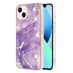 Electroplating Marble Pattern Dual-side IMD TPU Shockproof Phone Case, For iPhone 14, For iPhone 14 Pro, For iPhone 14 Plus, For iPhone 14 Pro Max