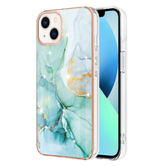 Electroplating Marble Pattern Dual-side IMD TPU Shockproof Phone Case, For iPhone 14, For iPhone 14 Pro, For iPhone 14 Plus, For iPhone 14 Pro Max