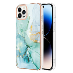 Electroplating Marble Pattern Dual-side IMD TPU Shockproof Phone Case, For iPhone 14, For iPhone 14 Pro, For iPhone 14 Plus, For iPhone 14 Pro Max