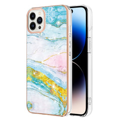 Electroplating Marble Pattern Dual-side IMD TPU Shockproof Phone Case, For iPhone 14, For iPhone 14 Pro, For iPhone 14 Plus, For iPhone 14 Pro Max