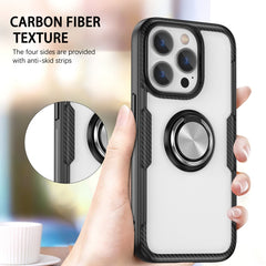 Shockproof Transparent TPU + Acrylic Protective Phone Case with Ring Holder, For iPhone 14 Pro Max, For iPhone 14 Pro, For iPhone 14 Max, For iPhone 14