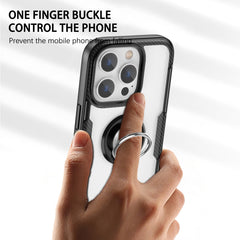 Shockproof Transparent TPU + Acrylic Protective Phone Case with Ring Holder, For iPhone 14 Pro Max, For iPhone 14 Pro, For iPhone 14 Max, For iPhone 14