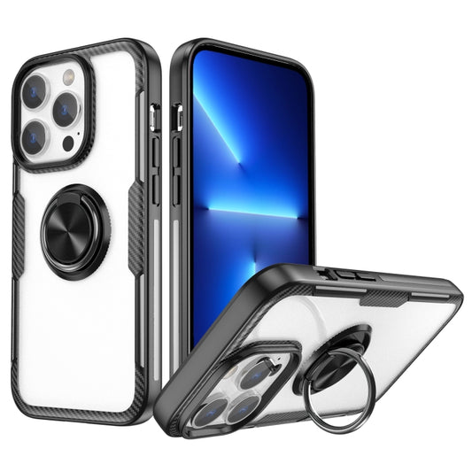 Shockproof Transparent TPU + Acrylic Protective Phone Case with Ring Holder, For iPhone 14 Pro Max, For iPhone 14 Pro, For iPhone 14 Max, For iPhone 14