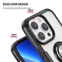 Shockproof Transparent TPU + Acrylic Protective Phone Case with Ring Holder, For iPhone 14 Pro Max, For iPhone 14 Pro, For iPhone 14 Max, For iPhone 14