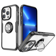 Shockproof Transparent TPU + Acrylic Protective Phone Case with Ring Holder, For iPhone 14 Pro Max, For iPhone 14 Pro, For iPhone 14 Max, For iPhone 14