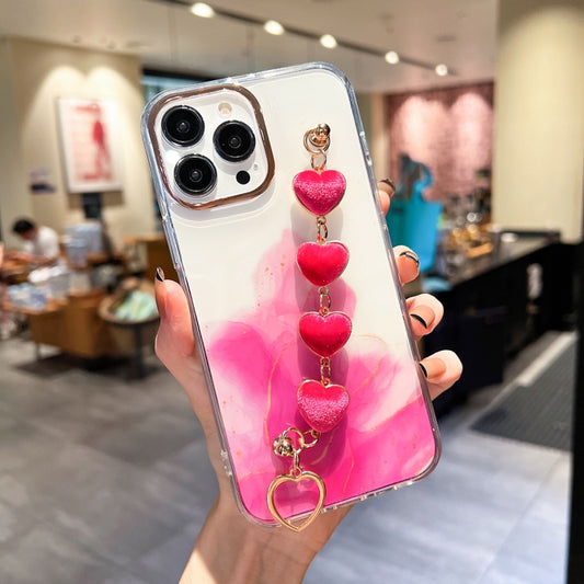 Gold Halo Marble Pattern Case with Bracelet, For iPhone 13 Pro Max, For iPhone 12, For iPhone 12 Pro, For iPhone 12 Pro Max, For iPhone 11, For iPhone 11 Pro