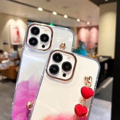Gold Halo Marble Pattern Case with Bracelet, For iPhone 13 Pro Max, For iPhone 12, For iPhone 12 Pro, For iPhone 12 Pro Max, For iPhone 11, For iPhone 11 Pro