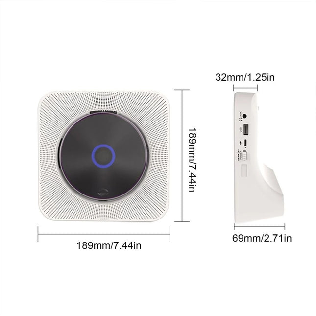 Kecag KC-806 Retro Bluetooth Music Disc Album CD Player, Plug-in Version, Rechargeable Version