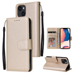 Multifunctional Horizontal Flip Leather Case with Three Card Slot, For iPhone 14, For iPhone 14 Plus, For iPhone 14 Pro, For iPhone 14 Pro Max