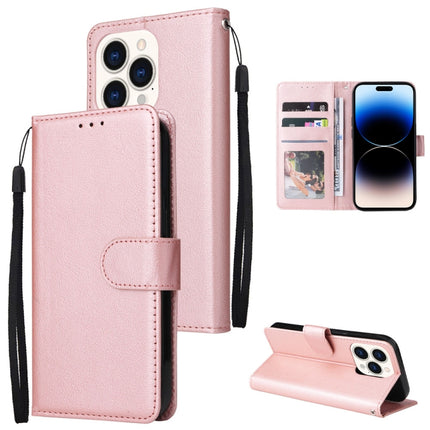 Multifunctional Horizontal Flip Leather Case with Three Card Slot, For iPhone 14 Pro Max