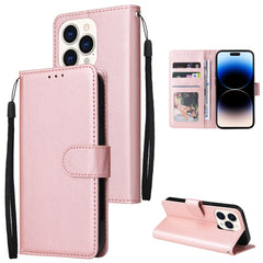 Multifunctional Horizontal Flip Leather Case with Three Card Slot, For iPhone 14, For iPhone 14 Plus, For iPhone 14 Pro, For iPhone 14 Pro Max