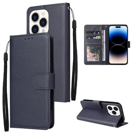 Multifunctional Horizontal Flip Leather Case with Three Card Slot, For iPhone 14 Pro Max