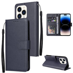 Multifunctional Horizontal Flip Leather Case with Three Card Slot, For iPhone 14, For iPhone 14 Plus, For iPhone 14 Pro, For iPhone 14 Pro Max