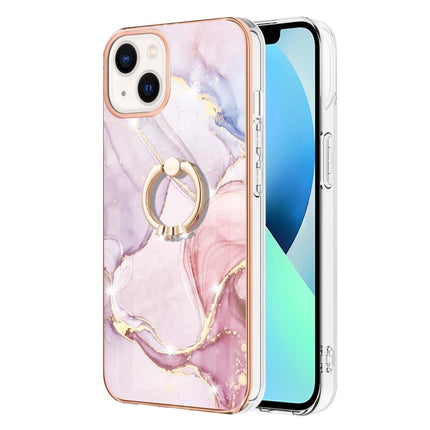 Electroplating Marble Pattern IMD TPU Shockproof Case with Ring Holder, For iPhone 14, For iPhone 14 Plus, For iPhone 14 Pro, For iPhone 14 Pro Max