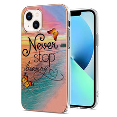 Electroplating Pattern IMD TPU Shockproof Case, For iPhone 14, For iPhone 14 Plus, For iPhone 14 Pro, For iPhone 14 Pro Max