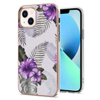 For iPhone 14 Plus / Purple Flower