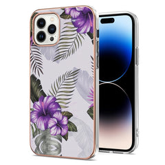 Electroplating Pattern IMD TPU Shockproof Case, For iPhone 14, For iPhone 14 Plus, For iPhone 14 Pro, For iPhone 14 Pro Max