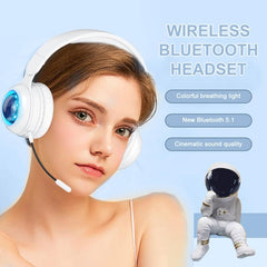 KE08 RGB Stereo PC Wireless Bluetooth Headphones with Microphone