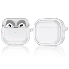 Two-color Photo Frame PC+TPU Anti-fall Wireless Earphone Case with Hook, For AirPods 3, For AirPods Pro