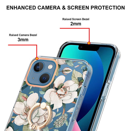 Ring IMD Flowers TPU Phone Case, For iPhone 14, For iPhone 14 Plus, For iPhone 14 Pro, For iPhone 14 Pro Max