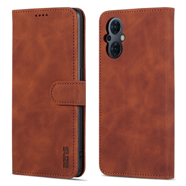 AZNS Skin Feel Calf Texture Flip Leather Phone Case, For OPPO Reno8 Lite