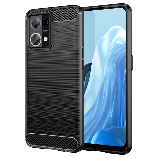 Brushed Texture Carbon Fiber TPU Phone Case, For OPPO Find X5 Lite, For OPPO Reno7 5G, For OPPO F21 Pro, For OPPO Reno7 4G, For OPPO A57 4G, For OPPO A57 5G, For OPPO A77 5G